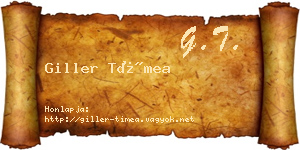 Giller Tímea névjegykártya